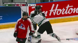 2024 HC Womens U18 National Championship  Ontario Red vs Saskatchewan [upl. by Eisak56]