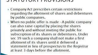 APPLICATION AND ALLOTMENT OF SHARES COMPANY LAW [upl. by Nylyaj401]