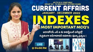 Most Important INDEXES Current Affairs 2022💥100 Exam Oriented SSC  BANK  RAILWAY  APPSC TSPSC [upl. by Nerty347]