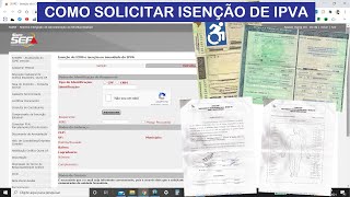 Como solicitar isenção de IPVA por conta própria  PCD condutor em MG [upl. by Hobbie]