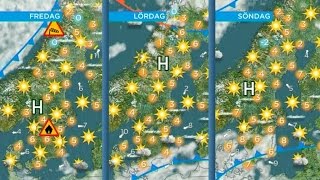 Många solar i helgens väderprognos  Nyhetsmorgon TV4 [upl. by Rabi]