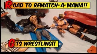 GTS WRESTLING Road to Wrestlemania parody WWE mattel action figure matches stop motion animation [upl. by Jairia]