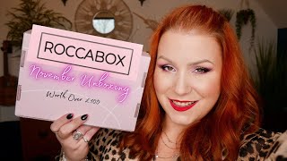 UNBOXING ROCCABOX LUXE NOVEMBER BEAUTY BOX  NOT SURE WHAT TO THNK [upl. by Anitan]