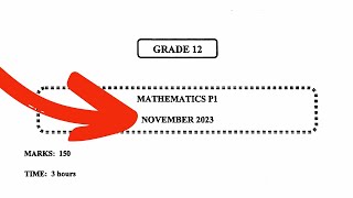 Full Memo Grade 12 Mathematics P1 NovemberDBE 2023 [upl. by Annyrb]