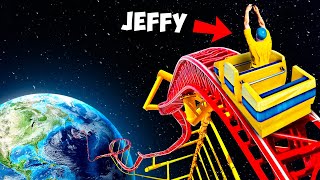 Jeffy Slides Down GIANT ROLLERCOASTER From SPACE in GTA 5 [upl. by Orvas]