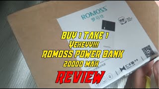 Madaling Malowbat ROMOSS POWER BANK 20000 mah FROM LAZADA [upl. by Asiulana]