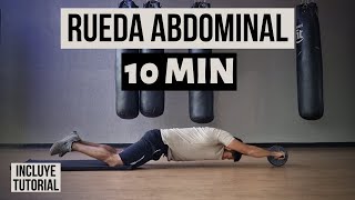 🔥Rutina con RUEDA ABDOMINAL🔥 ejercicios con rueda abdominal 10 min  incluye tutorial principiantes [upl. by Nhguavaj]