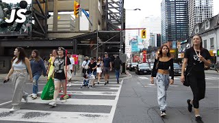 Rosedale to Dundas Square Saturday Evening Toronto Walk Sep 2022 [upl. by Onifur]