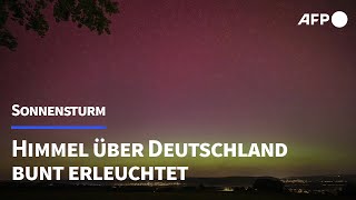 Extremer Sonnensturm lässt Polarlichter über Deutschland leuchten  AFP [upl. by Nancie]