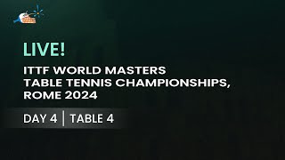 LIVE  T4  Day 4  ITTF World Masters Championships Rome 2024 [upl. by Wilinski]