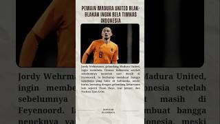 JORDY WEHRMANN Gelandang Madura United timnasindonesia beritatimnasu23indonesiahariini shorts [upl. by Clynes]