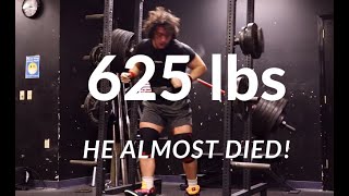 ALMOST DIED SQUATTING 625 LBS  PACKAGE FROM RUSSWOLE  WHEEZE [upl. by Eisdnil]