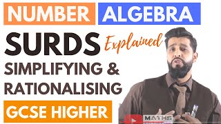 Simplifying and Rationalising Surds Explained  GCSE Maths 9 1  AS Level [upl. by Anne]