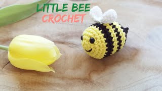 How To Crochet A Little Bee Kleine Biene Häkeln [upl. by Eizle942]