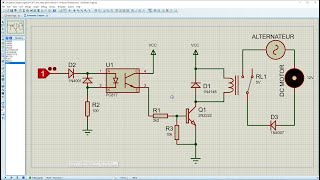 Simulation dOptoCoupleur PC817 avec Relais dans Proteus 8 [upl. by Pepi312]