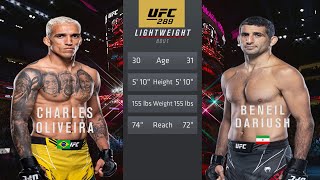 UFC 289 Oliveira vs Dariush Full Fight [upl. by Flossy]