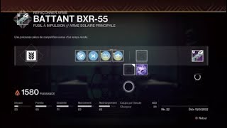 Destiny 2God Roll Pvp Battant BXR55  démo [upl. by Anjela]