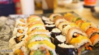 How to Make Homemade Kosher Sushi HD  איך להכין סושי כשר ביתי [upl. by Madi]