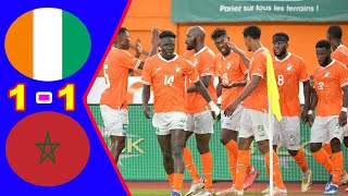 Côte dIvoire 🆚 Maroc 1  1 Résumé de la rencontre  Match amical international المغرب وكوت ديفوار [upl. by Goodkin876]