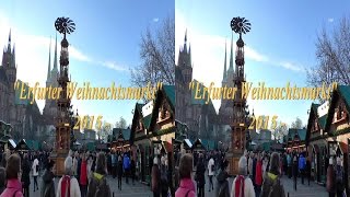 Weihnachtsmarkt Erfurt 201533 quotDomplatzquotReal3D [upl. by Hesta]