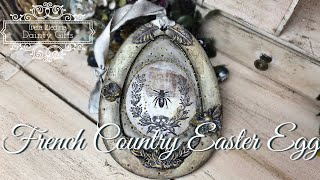 Decoupage Easter Egg Decoration  French Chic Style [upl. by Nisay849]