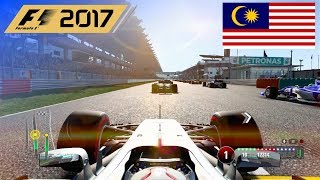 F1 2017  100 Race at Sepang International Circuit Malaysia in Hamiltons Mercedes [upl. by Alegnaed]