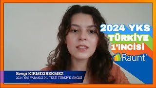 2024 YKS’ye Raunt’la hazırlanan öğrencimiz Sevgi Kırmızıbekmez Türkiye YKS 2024 YDil1’incisi oldu [upl. by Caputo]