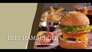 Beef Hamburger using Air Fryer Oven  Geek Chef Recipes [upl. by Erline]