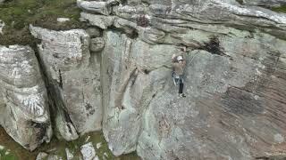 Northumberland Trad  First Leaning Groove HVS  Bowden Doors [upl. by Meeharb]