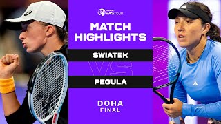 Iga Swiatek vs Jessica Pegula  2023 Doha Final  WTA Match Highlights [upl. by Acnairb]