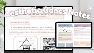 HOW TO MAKE AESTHETIC NOTES IN GOOGLE DOCS I Tips to take notes in Google Docs  free templates [upl. by Lubbock]