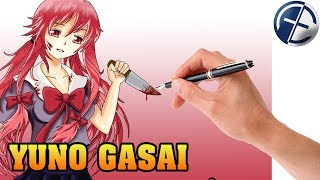 Yuno Gasai zeichnen Wacom Cintiq 13HDSpeed Painting drawing 3 [upl. by Porte]