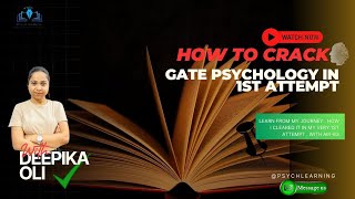 How to crack GATE psychology in 1st attempt  PsychLearning  gate2024 psychology [upl. by Humphrey662]