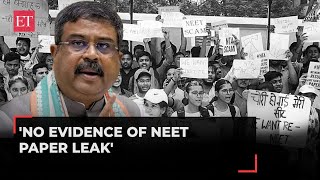 NEETUG 2024 row Dharmendra Pradhan denies paper leak says no student will face any disadvantage [upl. by Akinahs]