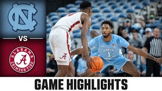 North Carolina vs Alabama Mens Basketball Highlights 202223 [upl. by Aehsel]