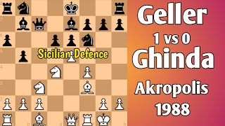 Efim Geller vs Eugenia Ghinda  Akropolis 1988 chess [upl. by Enala]