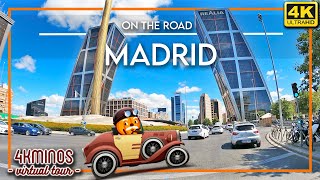 Ruta en coche por Madrid  4K Driving Virtual Tour Spain 2022 [upl. by Aliza]