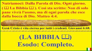 📖 LA BIBBIA 📖 Esodo Audiolibro 🍞 Gesù disse loro Io sono il pane della vita Giovanni 635 [upl. by Aniuqahs]