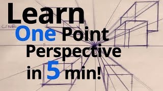 LEARN ONE POINT PERSPECTIVE IN 5 MIN [upl. by Natsirc]