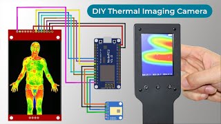 DIY Thermal Imaging Camera using AMG8833 Temperature Sensor with ESP8266 amp LCD Display [upl. by Skeie]