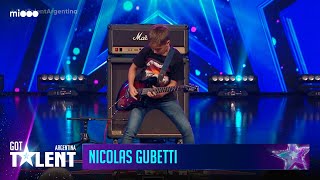 Nicolás Gubetti de 10 años  Guitarrista  Audiciones  Got Talent Argentina 2023 [upl. by Reviere]