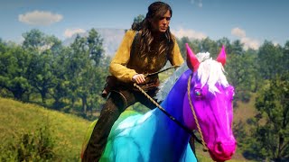 Sadie Adler Tames a Rare Rainbow Horse  Red Dead Redemption 2 [upl. by Franz199]