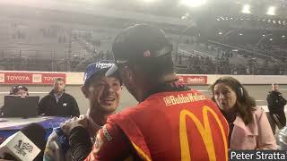 Bubba Wallace Apologizes to Kyle Larson After Richmond Larson Reacts [upl. by Ayanad]