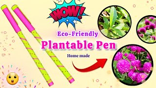 Ecofriendly 🌿🌱Plantable Paper Pen Making Easy  EcoFriendly Paper Pen How to make seed pen at home [upl. by Lenaj]