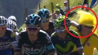 Chris Froome appears to punch fan during stage eight of the Tour de France [upl. by Lodi273]