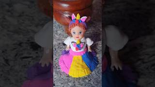 DIY Clay Unicorn Barbie Doll Making 🦄🦄Old Barbie Doll Makeover To Beautiful Unicorn Barbie Doll💃🏻💃🏻 [upl. by Cirde]