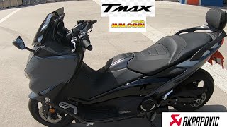 Essaie du Tmax 560 2021 akrapovic test et présentation [upl. by Enneyehc310]