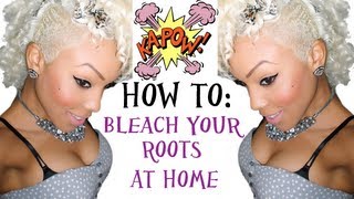 DIY How To Bleach Your Roots At Home for Blonde Bombshells [upl. by Anyotal]