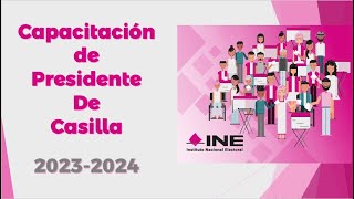 CAPACITACION PRESIDENTE INE 2024 [upl. by Hobart]