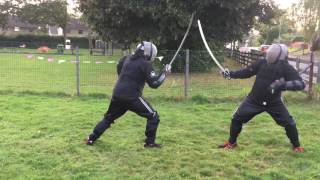 Basket hilt Sabre vs Schiavona Sabre Fencing  Michael vs Nick [upl. by Burrill]